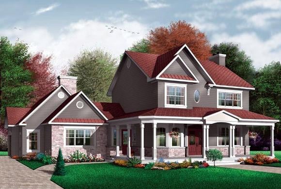 House Plan 65476 Elevation
