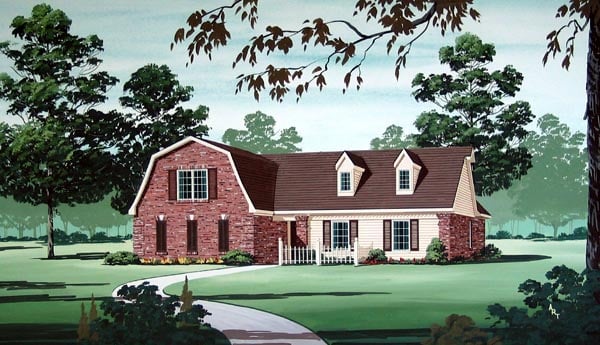 House Plan 65922 Elevation