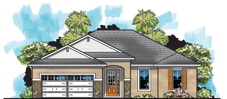 House Plan 66918 Elevation