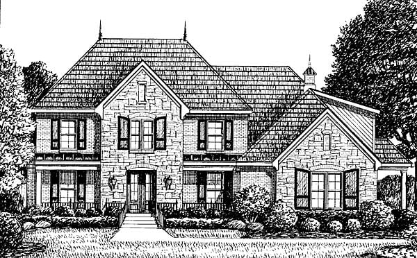 Plan 67140 | European Style with 3 Bed, 4 Bath, 2 Car Garage