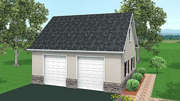 Garage Plan 67304 - 2 Car Garage Elevation