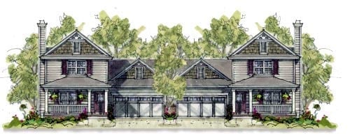 Multi-Family Plan 67903 Elevation