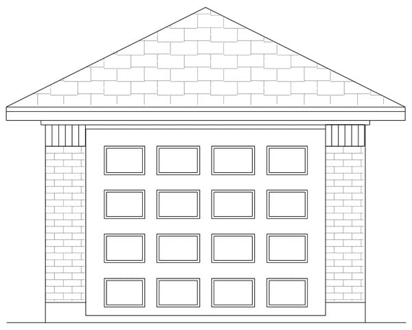 Garage Plan 69901 - 1 Car Garage Elevation