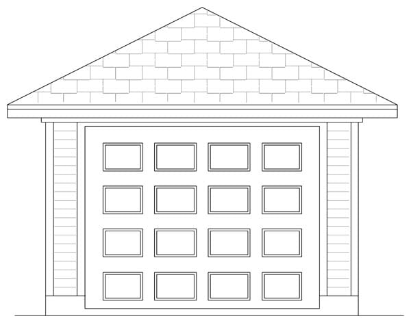 Garage Plan 69902 - 1 Car Garage Elevation