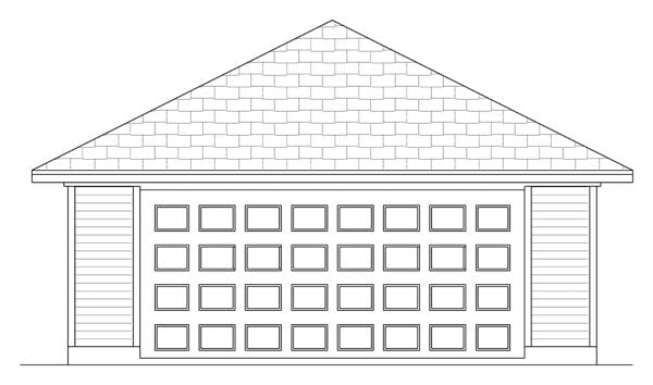 Garage Plan 69904 - 2 Car Garage Elevation
