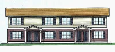 Colonial Multi-Family Plan 70452 with 8 Bed, 8 Bath Elevation