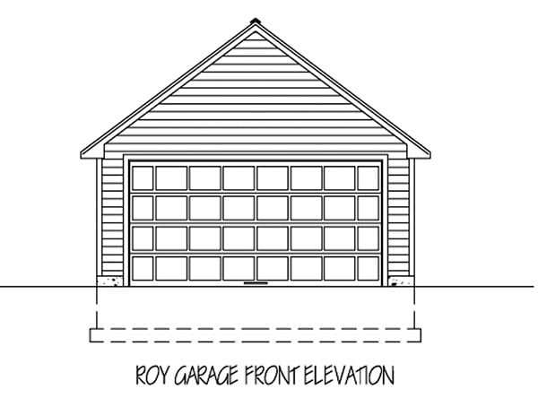 Garage Plan 71911 - 2 Car Garage Elevation