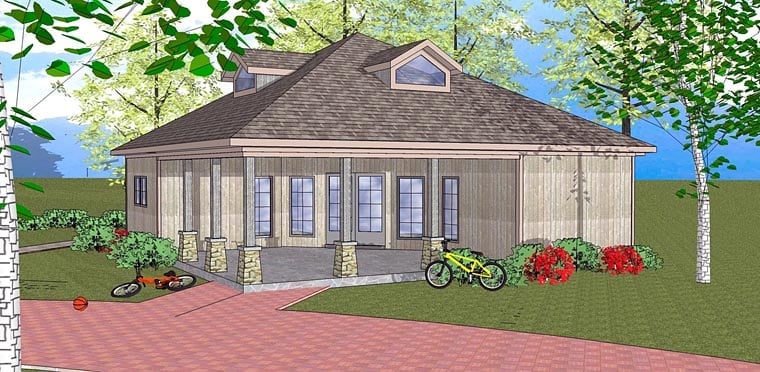 House Plan 72384 Elevation