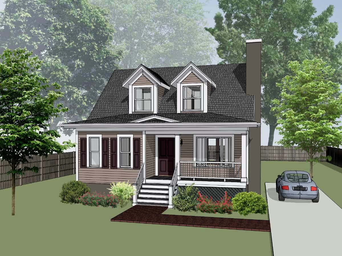 Plan 72722 | Bungalow Style with 3 Bed, 3 Bath