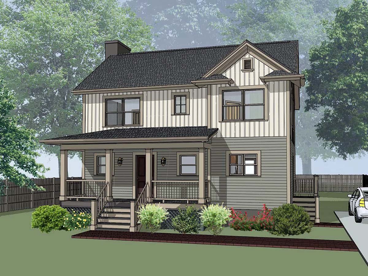 Plan 72742 | Bungalow Style with 3 Bed, 3 Bath