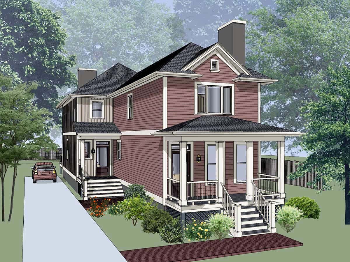 Multi-Family Plan 72792 Elevation