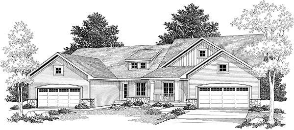 Multi-Family Plan 73478 Elevation