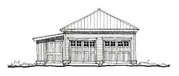 Garage Plan 73802 - 2 Car Garage Elevation