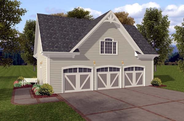 Garage Plan 74802 - 3 Car Garage Elevation