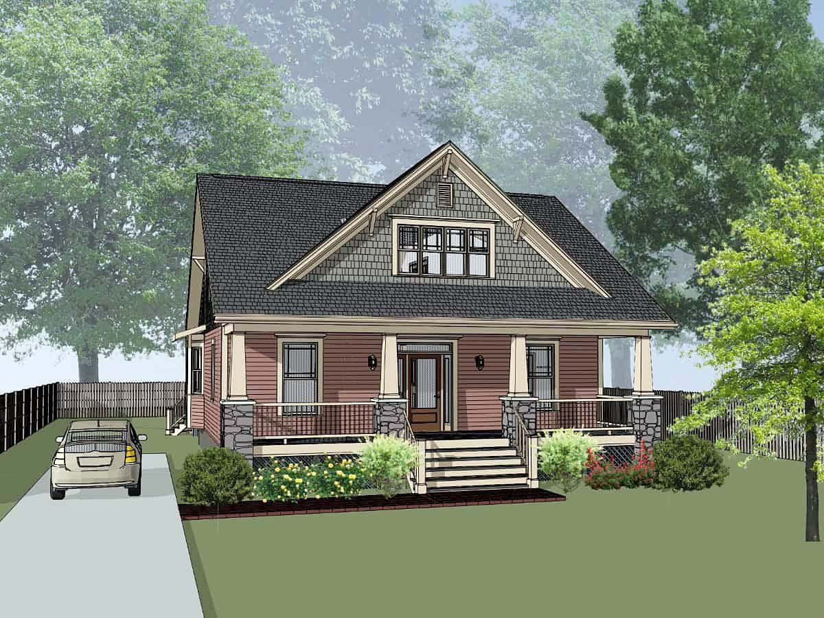 Plan 75589 | Two Story Neighborhood Style Plan has 1901 sq ft, 3