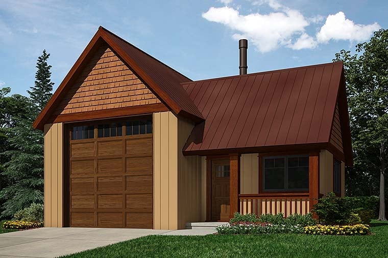 Garage Plan 76062 - 1 Car Garage Elevation
