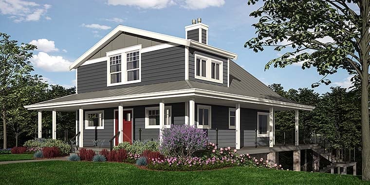 House Plan 76066 Elevation