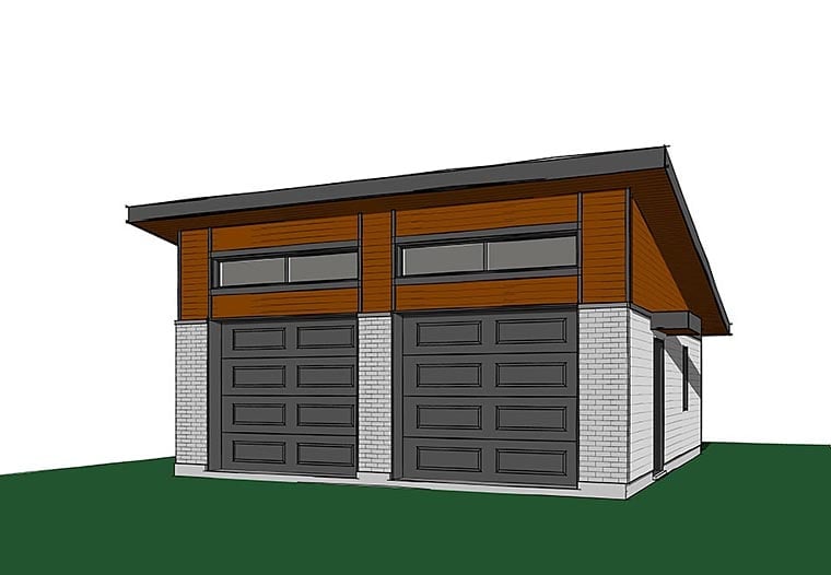 Garage Plan 76399 - 2 Car Garage Elevation