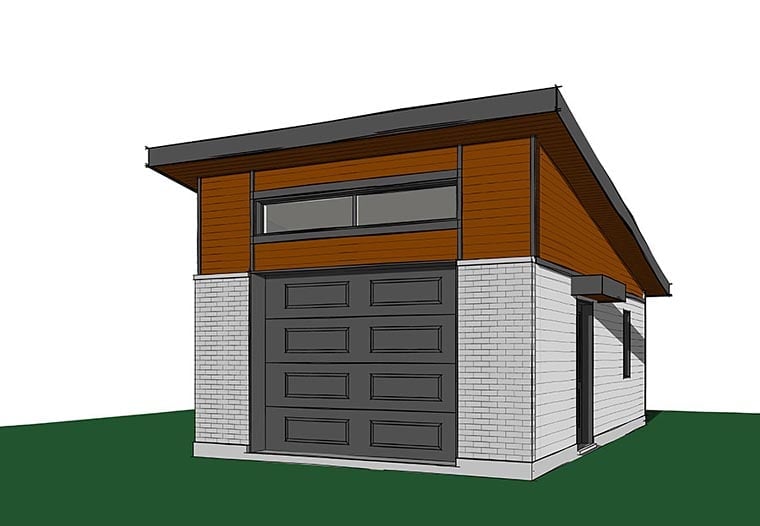 Garage Plan 76402 - 1 Car Garage Elevation