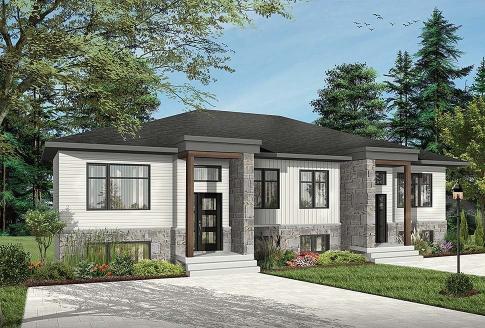 Multi-Family Plan 76534 Elevation