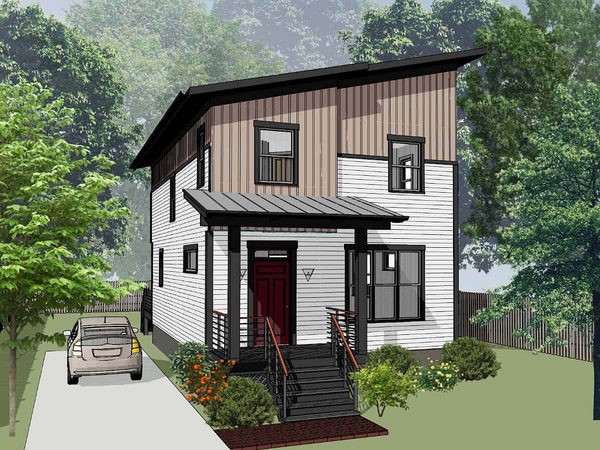 House Plan 76614 Elevation