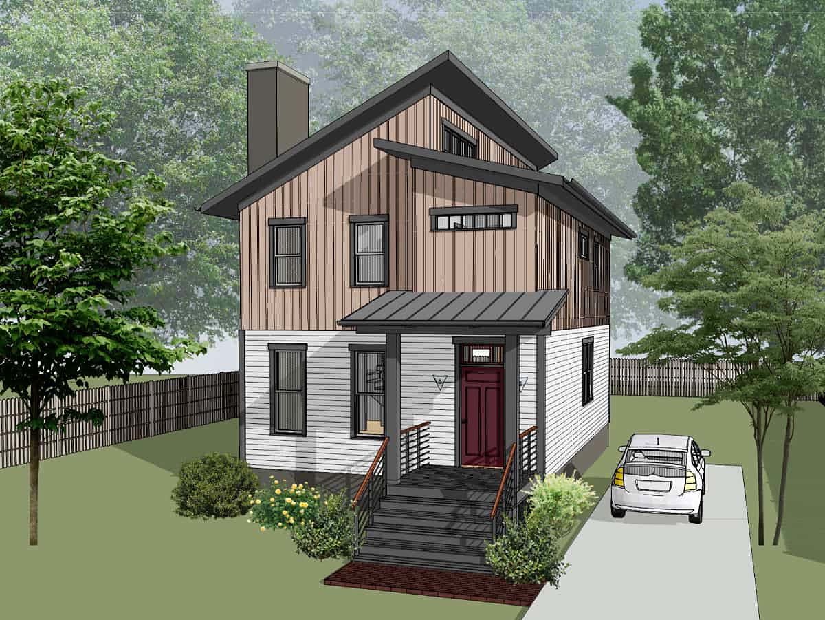 House Plan 76615 Elevation