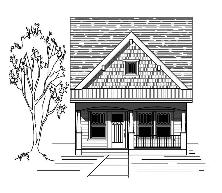 House Plan 76829 Elevation