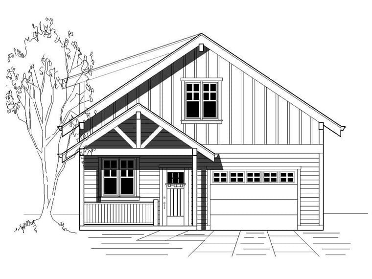 House Plan 76834 Elevation