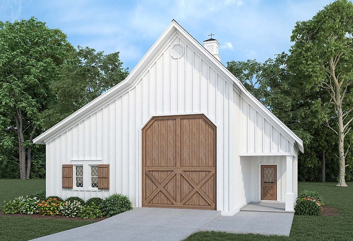 Garage-Living Plan 76967 Elevation