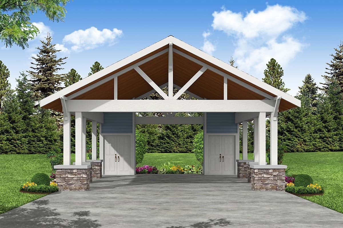 Garage Plan 78410 - 2 Car Garage Elevation