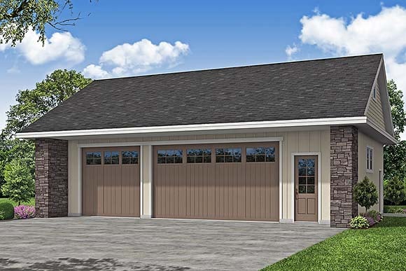 Garage Plan 78430 - 3 Car Garage Elevation