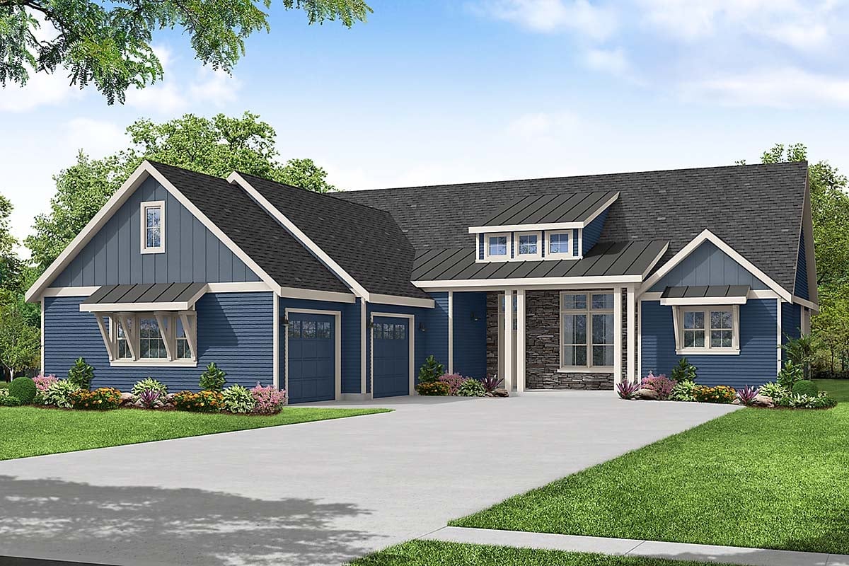 Plan 78440 | Craftsman Style with 3 Bed, 3 Bath, 2 Car Garage