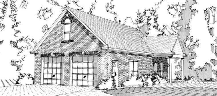 Garage Plan 78658 - 2 Car Garage Elevation