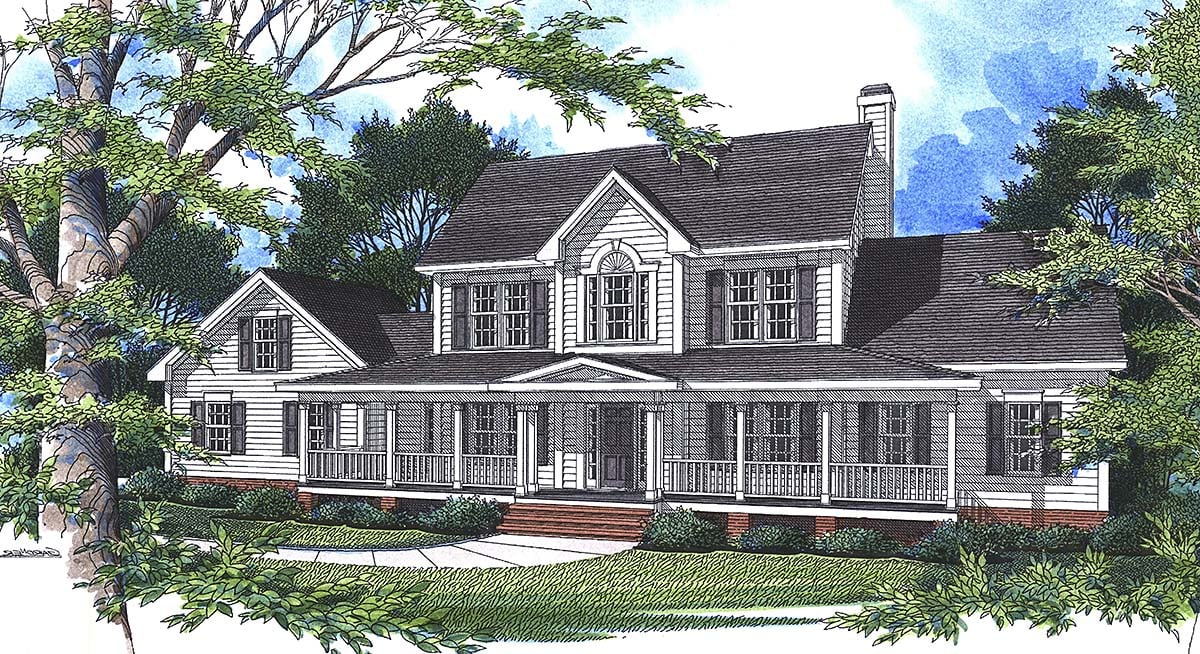 Plan 80266 | Traditional Style with 4 Bed, 4 Bath, 2 Car Garage