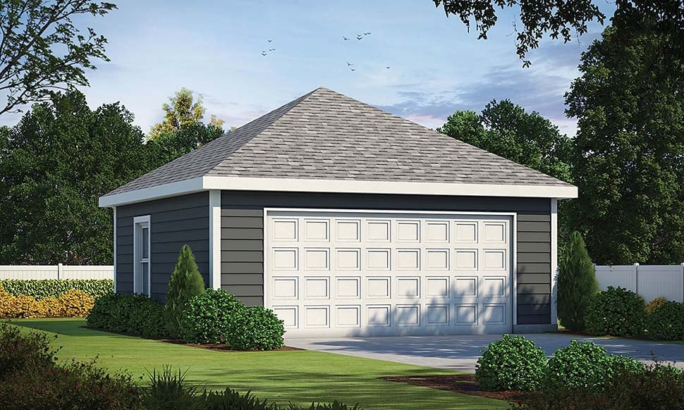 Garage Plan 80448 - 2 Car Garage Elevation
