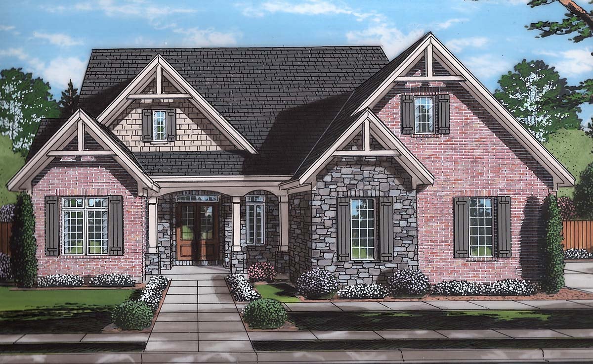 House Plan 80618 Elevation