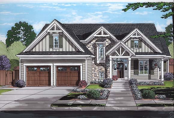 House Plan 80623 Elevation