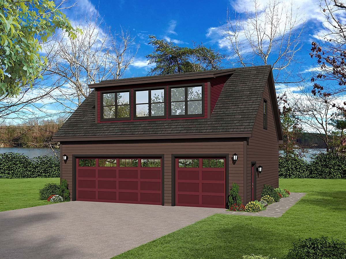 Garage-Living Plan 80941 Elevation