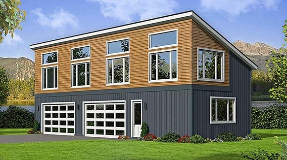 Garage-Living Plan 80949
