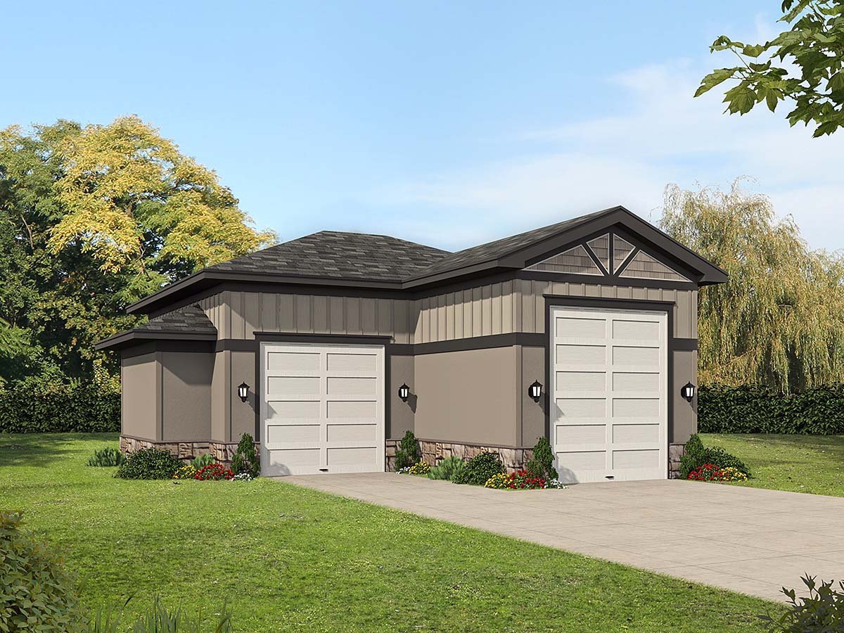 Garage Plan 80961 - 2 Car Garage Elevation