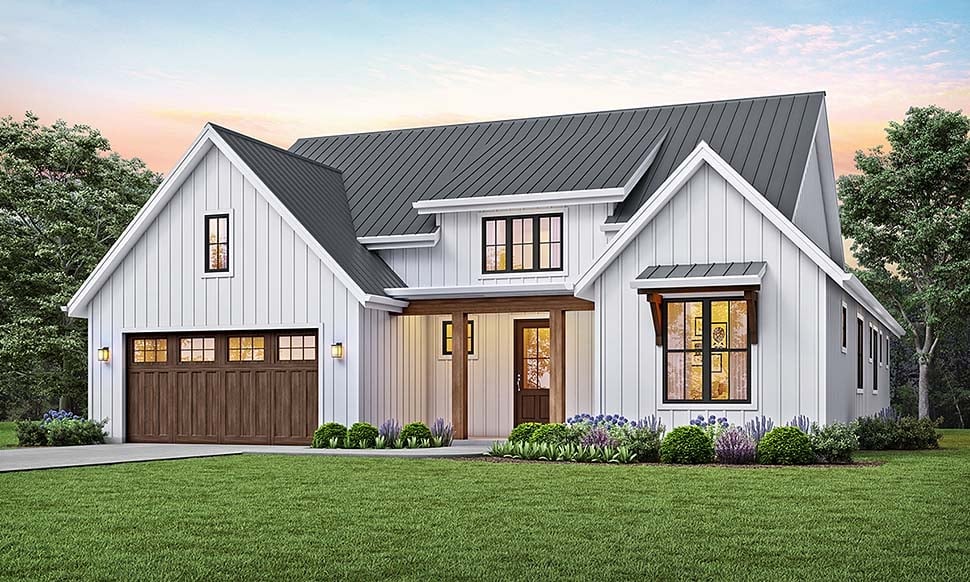 Country, Craftsman, Farmhouse House Plan 81205 with 3 Bed, 2 Bath, 2 Car Garage Elevation