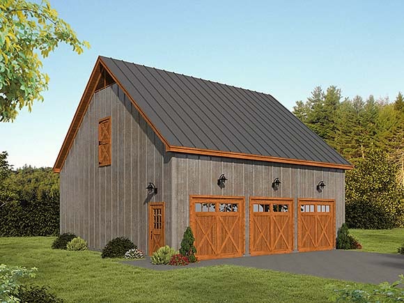 Garage Plan 81566 - 3 Car Garage Elevation
