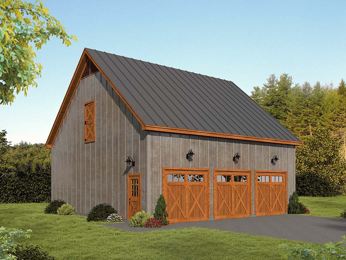 Garage Plan 81566 - 3 Car Garage Elevation