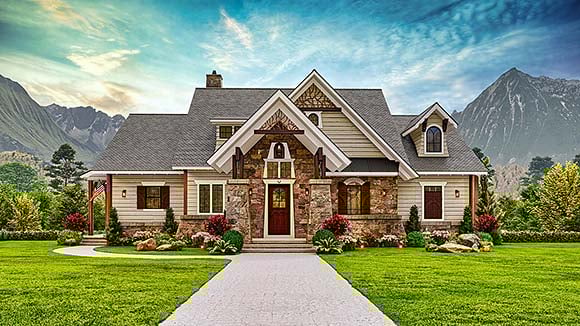 House Plan 81666 Elevation