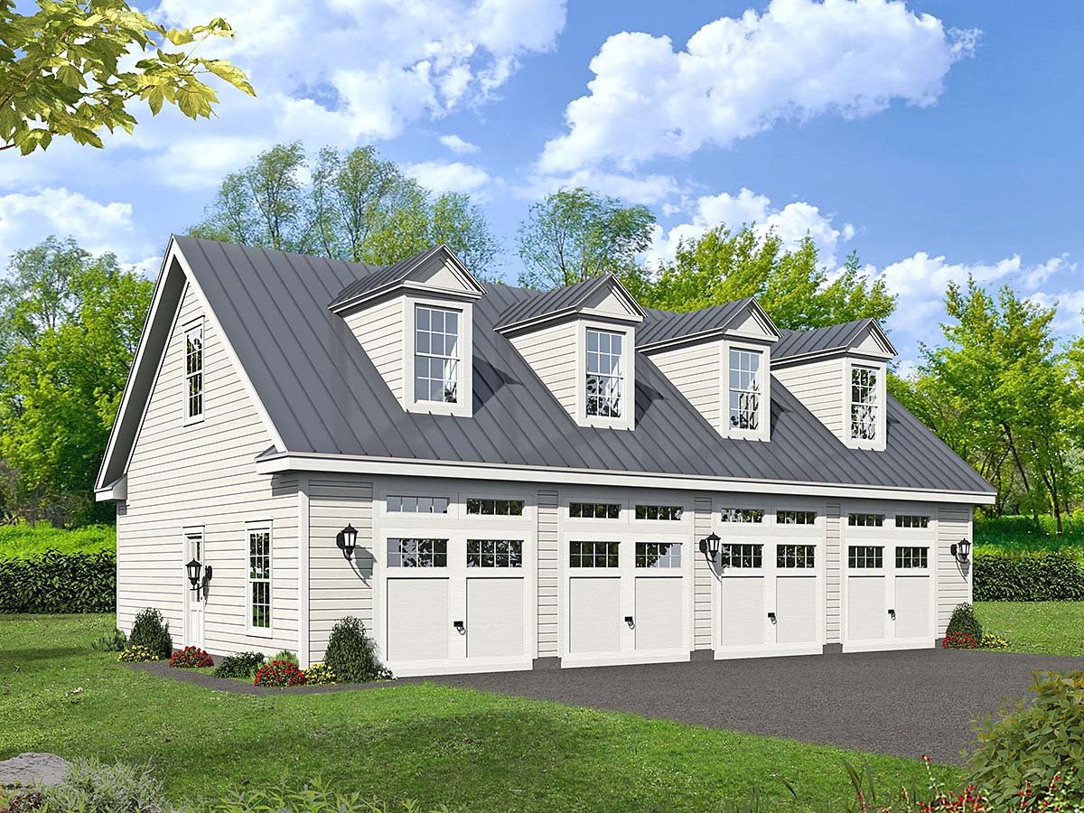Garage Plan 81772 - 4 Car Garage Elevation
