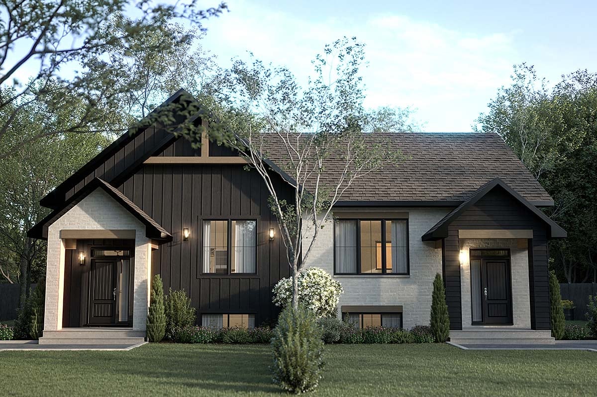 Multi-Family Plan 81878 Elevation