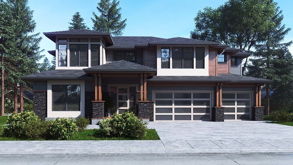 Plan 81943 | 5 Bedroom Modern House Plan With Basement Rec Room