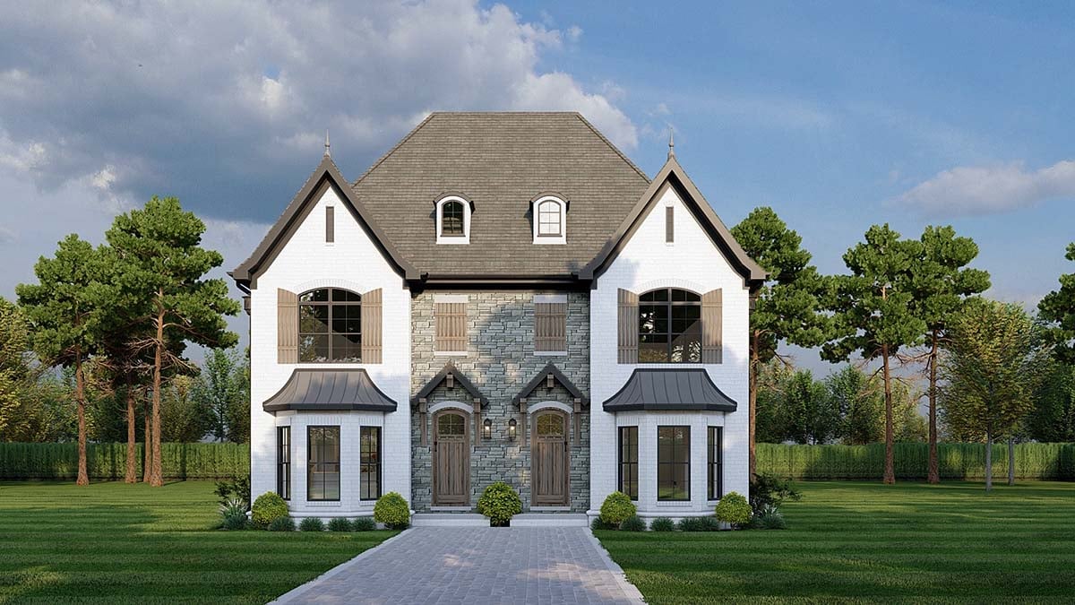 Multi-Family Plan 82174 Elevation