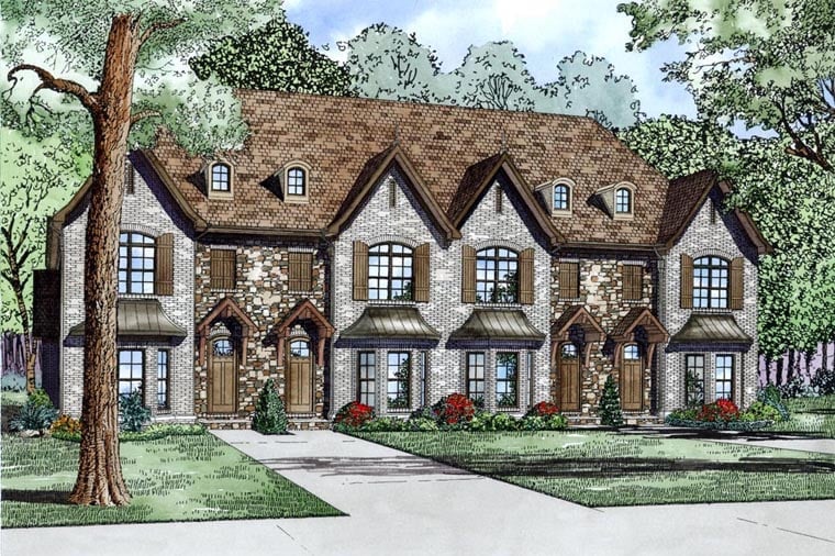Multi-Family Plan 82175 Elevation