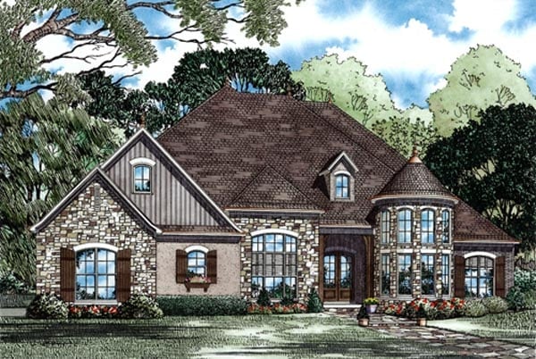 Plan 82245 | European Style with 4 Bed, 3 Bath, 3 Car Garage